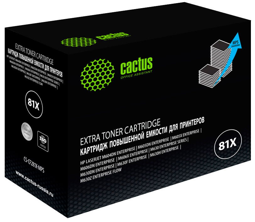 Картридж лазерный Cactus CS-CF281X-MPS CF281XX черный (30000стр.) для HP LJ Ent M630/M605dn/M606dn/M605x