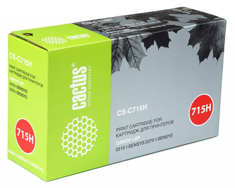 Картридж лазерный Cactus CS-C715H 715H черный (7000стр.) для Canon i-Sensys 3310/3370